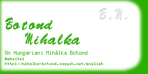 botond mihalka business card