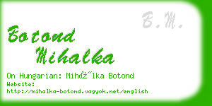 botond mihalka business card